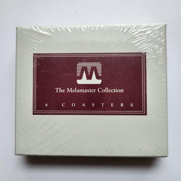 Shakespear Coasters Birthplace Set Of 6 Cork Back Melamaster Melamine New - Picture 6 of 6